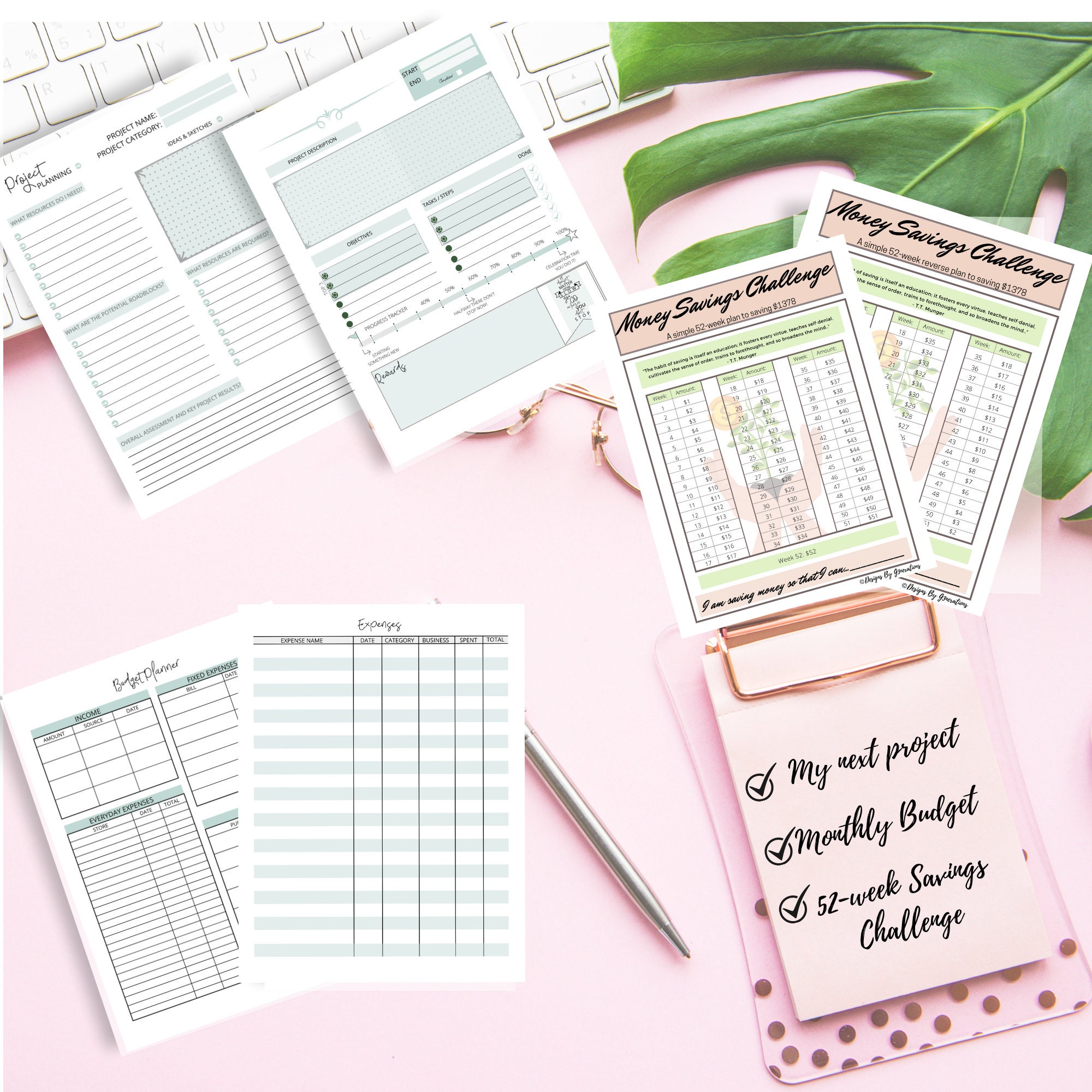 Personal Planner Printable Bundle Undated Weekly and Daily | Etsy