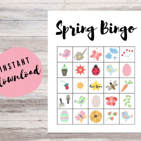 Bingo de Pâques pour enfants imprimable, Bingo en classe, 30 cartes de bingo