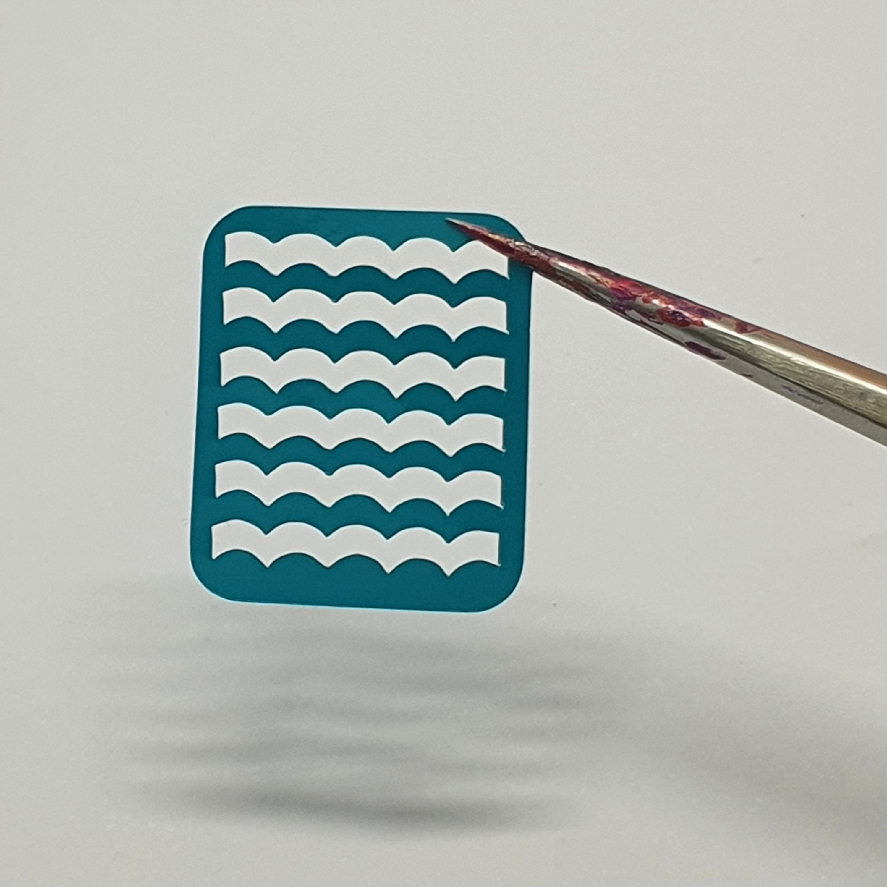 Wavy Line Inspired Nail Art Stencils / Removable Stencils / Etsy UK