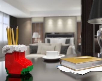 Christmas Sock Pencil Cups Building Kits | 3D Building Blocks | DIY Model Kit