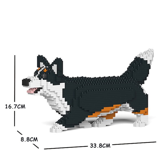 Welsh Corgi Dogs Sculptures | 3D Building Blocks | DIY Model Kit