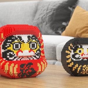 Daruma Dolls Sculptures Building Kits | 3D Building Blocks | DIY Model Kit