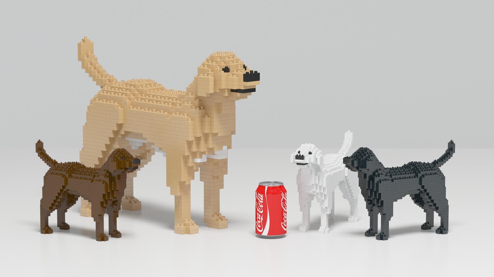 Labrador Retriever Dog Sculptures | 3D Building Blocks | DIY Model Kit ...