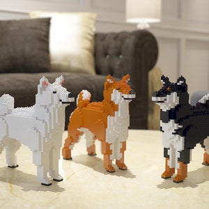 Shiba Inu Dog Sculptures | 3D Building Blocks | DIY Model Kit