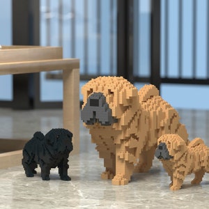 Shar Pei Dog Sculptures | 3D Building Blocks | DIY Model Kit