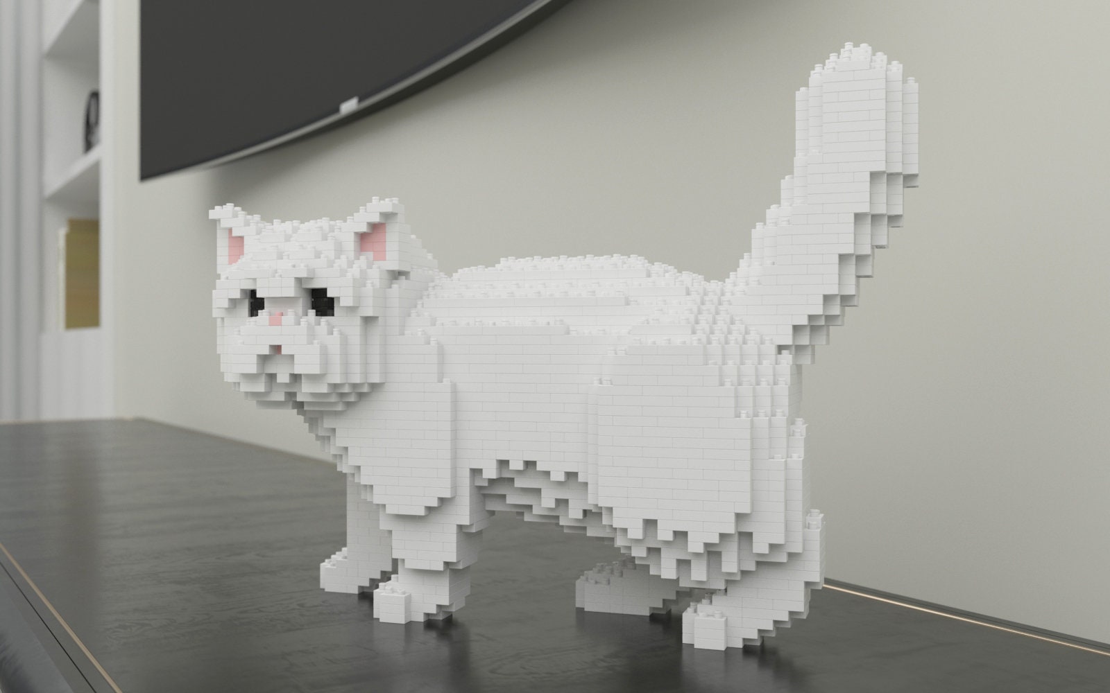 Exotic Shorthair Cats Sculptures | 3D Building Blocks | DIY Model Kit ...