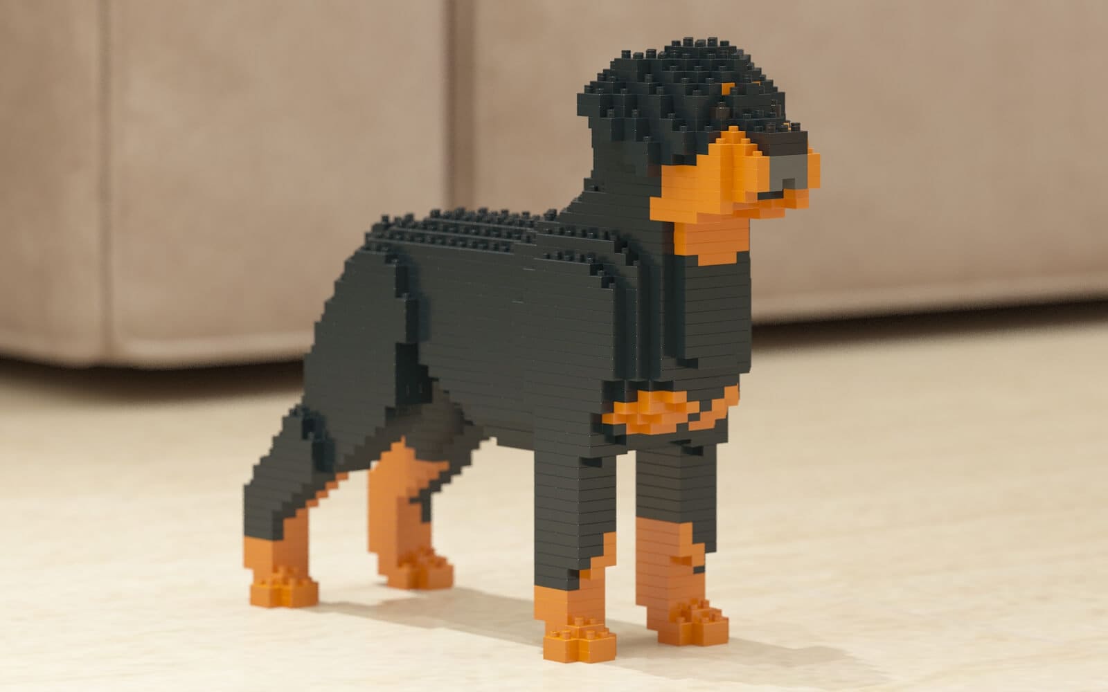 Block Rottweiler Rottweiler Dog Sculptures | 3D Building Blocks | DIY Model Kit - Etsy