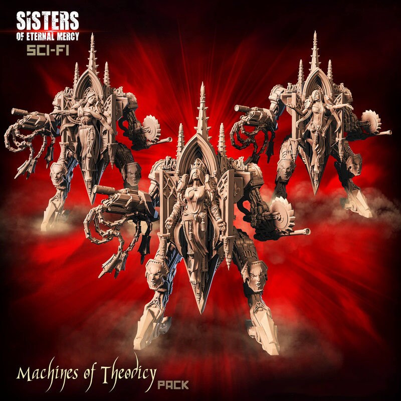 Machines of Theodicy & Prodigy  | 3D Printed Resin Miniatures