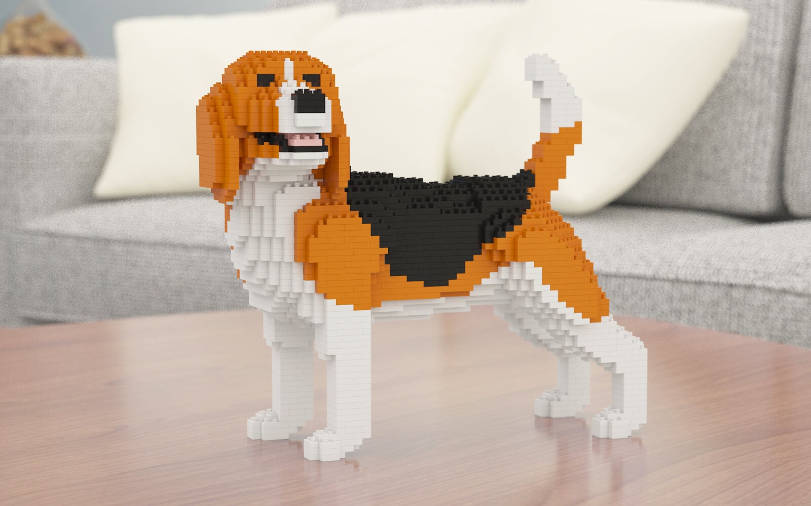 JEKCA Beagle Mini 01S | Plastic Building Blocks | Age 14+ 並行輸入品 : JEKCA Old English Sheepdog Mini 01S | Mini Dog Plastic