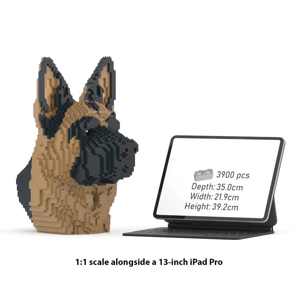 German Shepherd Bust Building Set – 3900 Pieces | 3D Building