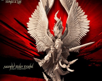 Erzebel, Ascended Sister and Great Seraphim | 3D Printed Resin Miniatures
