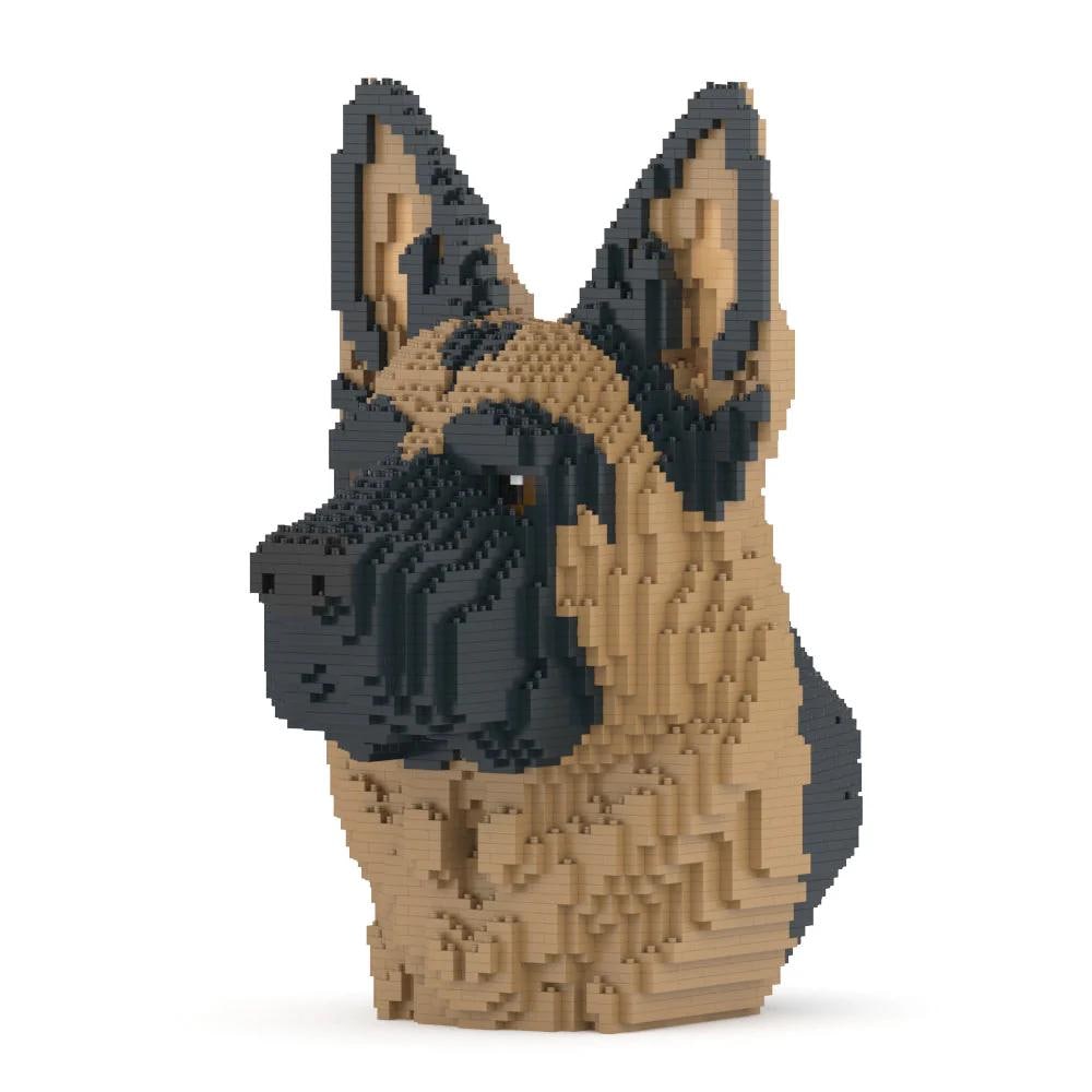 German Shepherd Bust Building Set – 3900 Pieces | 3D Building