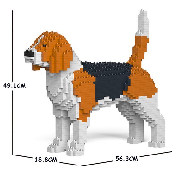 Beagle Dog Sculptures | 3D Building Blocks | DIY Model Kit - Etsy