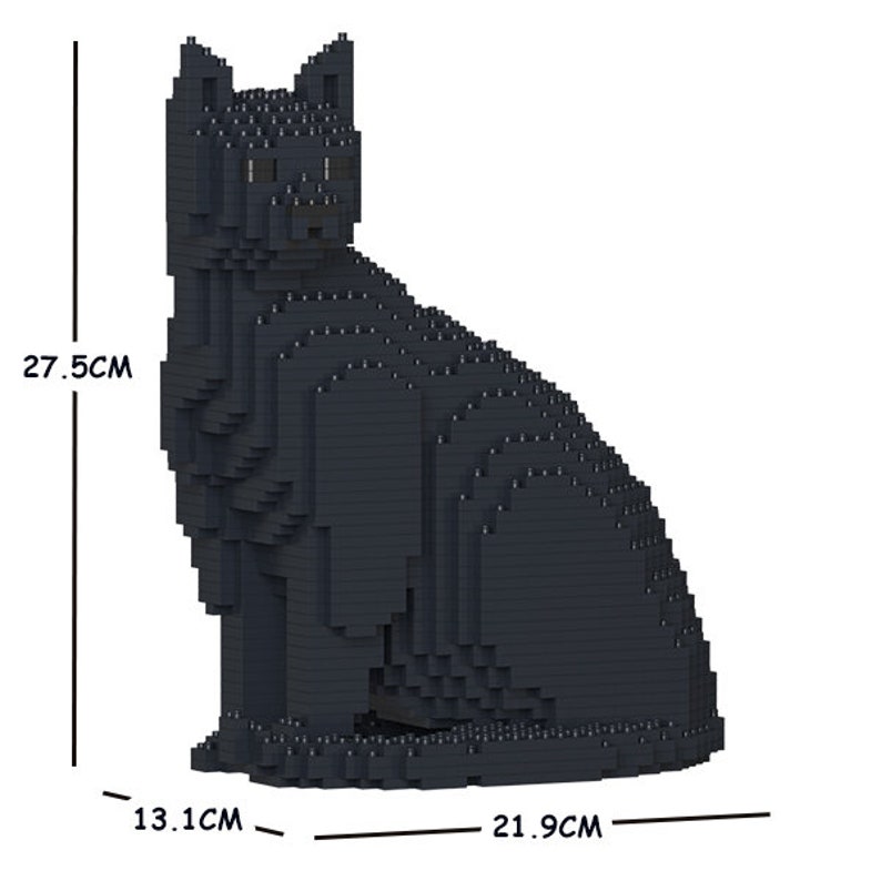 Black Cats Sculptures | 3D Building Blocks | DIY Model Kit - Etsy