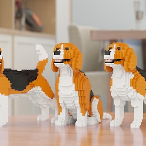 Beagle Dog Sculptures NEW | 3D Building Blocks | DIY Model Kit - Etsy