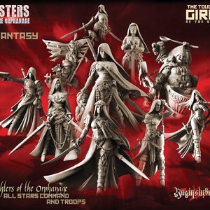 Daughters of the Orphanage - Troops & Command Group | 3D Printed Resin Miniatures