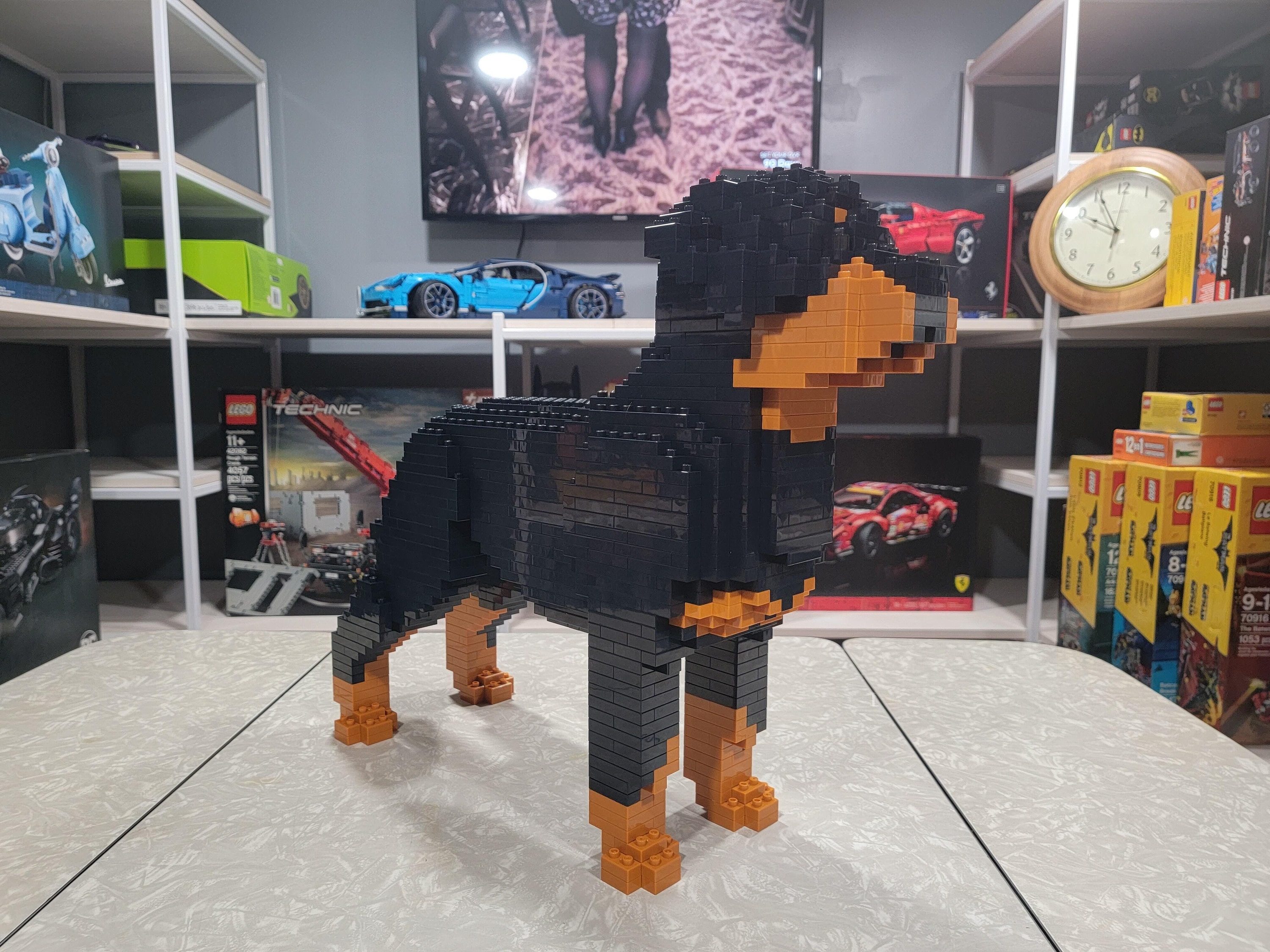 Block Rottweiler Rottweiler Dog Sculptures | 3D Building Blocks | DIY Model Kit - Etsy