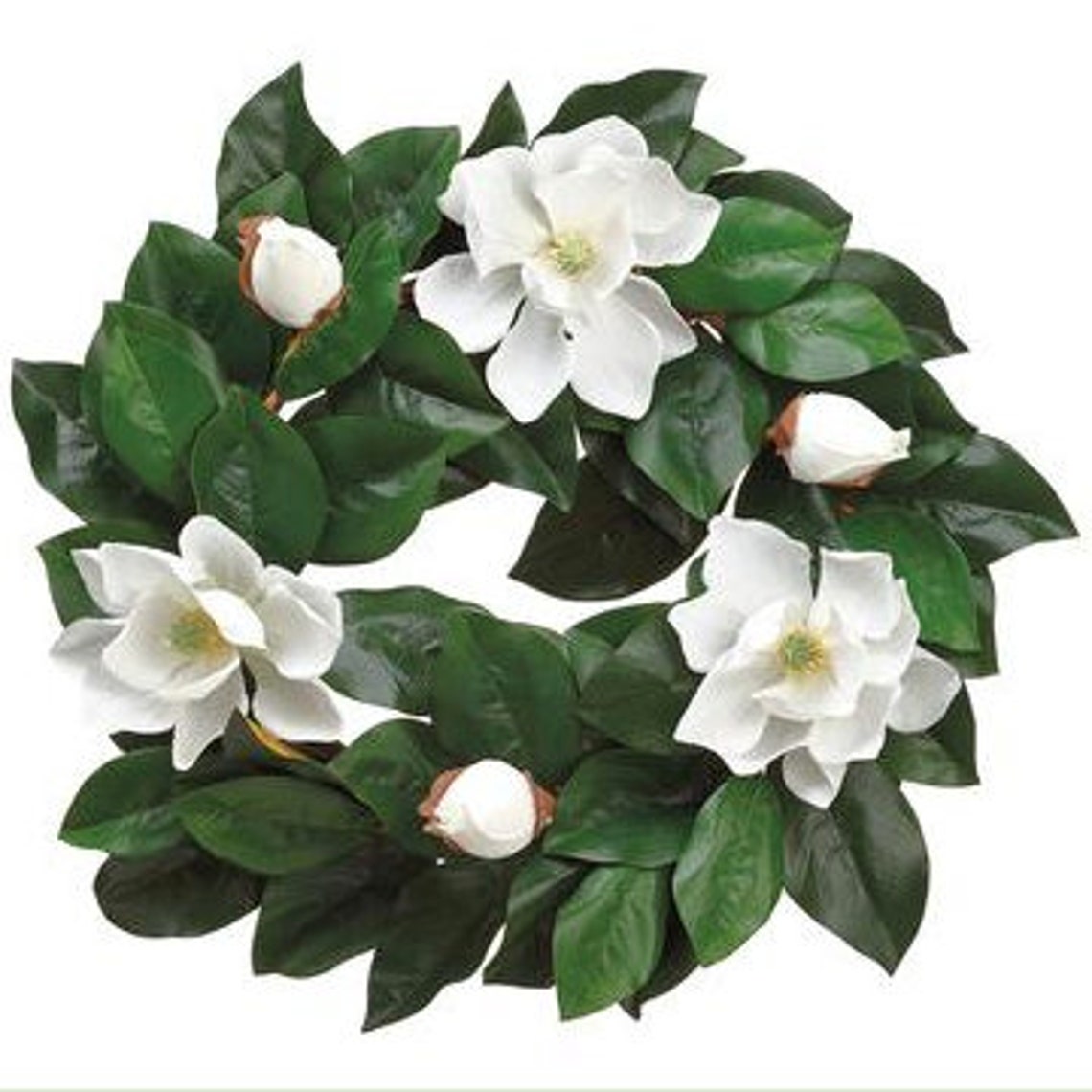 3. Breath Of Spring Faux Magnolia Wreath