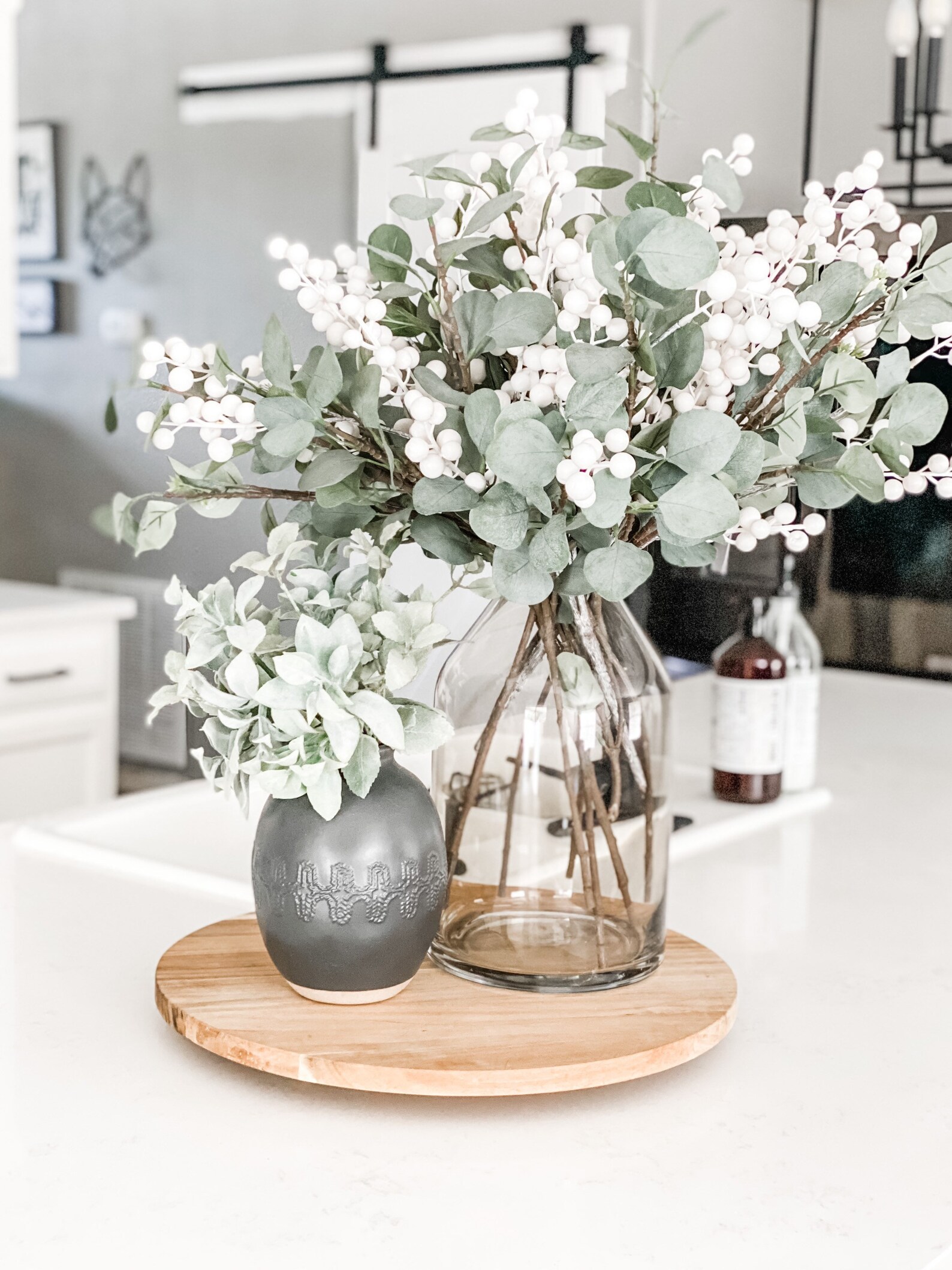 White Berry Bush White Berries Floral Bush Floral Stems Etsy