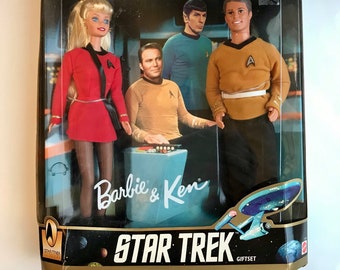 barbie & ken star trek gift set