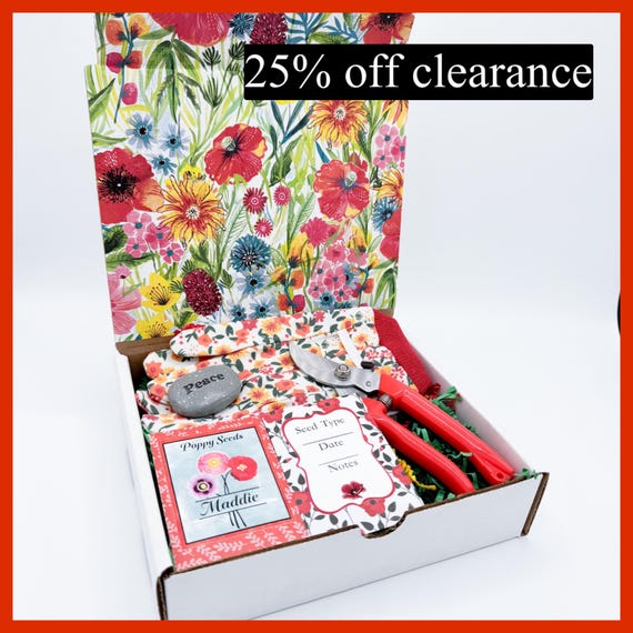 Poppy Seed Gardening Gift Box: Personalized Garden Set