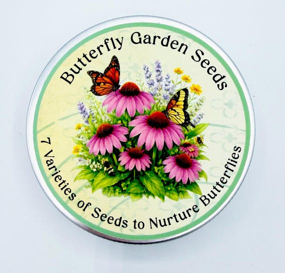Butterfly Garden Seed Tin: Personalized Wildflower Seed Mix - Etsy