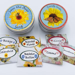 Butterfly and Bee Gardening Gift Box, Pollinator Kit, Garden Starter Kit image 3