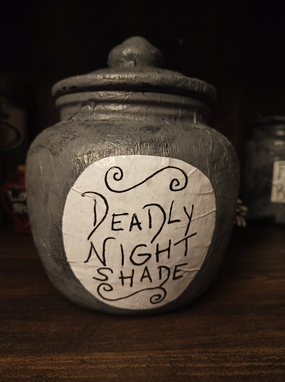Deadly Nightshade Jar sallys Potion Jar 7 Inches - Etsy