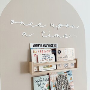 thumbnail image 2 of Once Upon A Time Wooden Wall Signs - Nursery Decor For Bookshelf, Reading Corner, Classroom 2 of 12