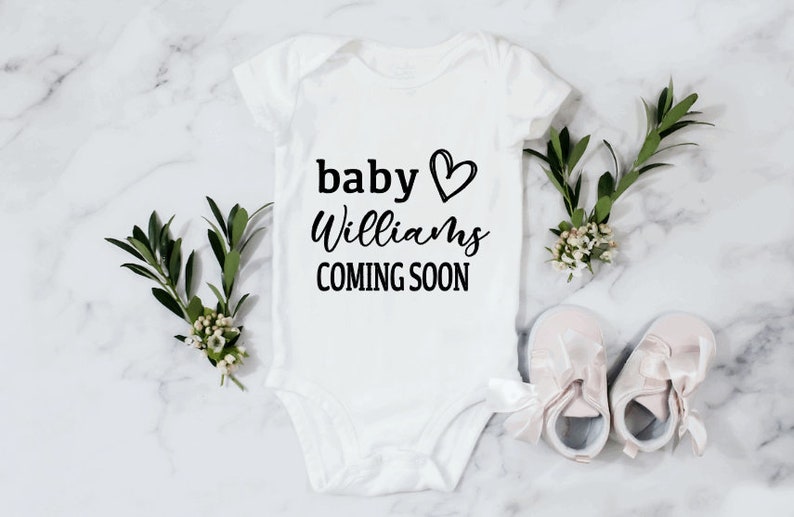 Custom Baby Onesie Announcement Onesie Personalized Onesie Etsy