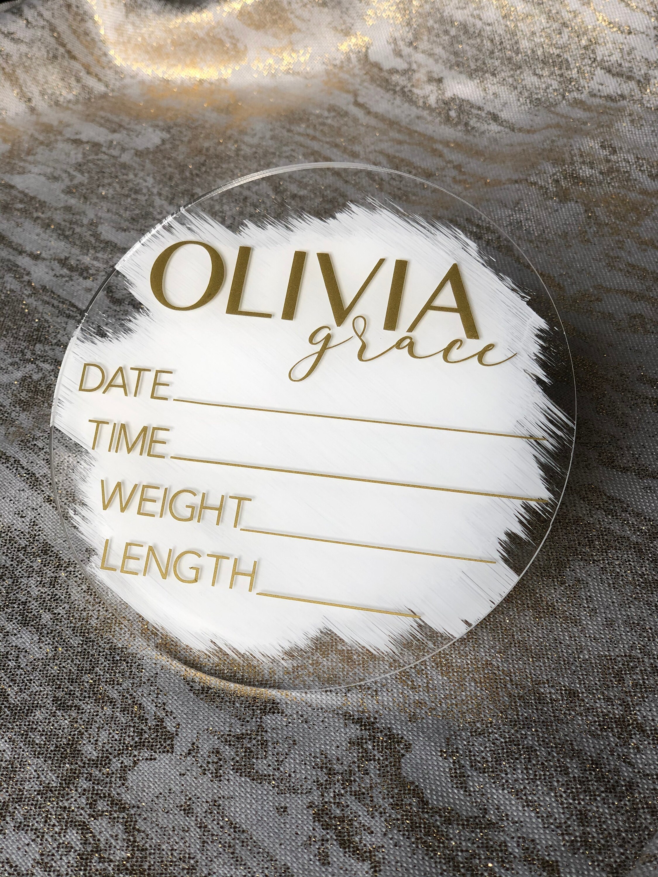 Acrylic Newborn Baby Birth Announcement | Birth Announcement Sign | B…