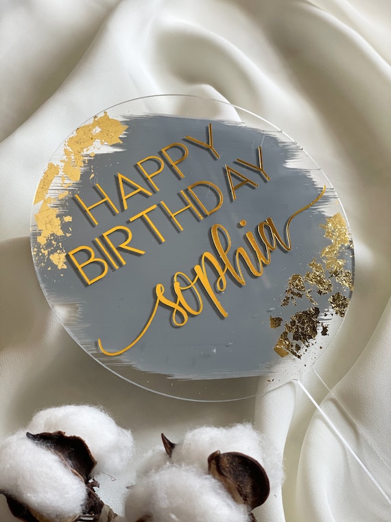 Custom Acrylic Cake Topper Personalized Acrylic Cake Topper Etsy