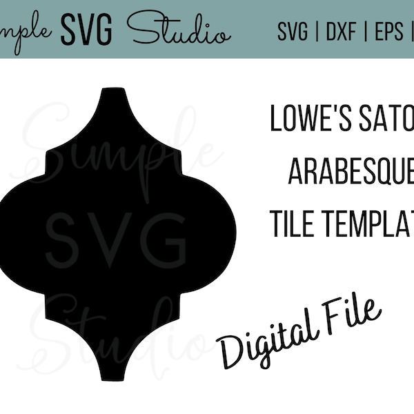 Backing Shape for Tile Christmas Ornament SVG, Lowes Arabesque Tile SVG, Satori Hudson Lantern Tile SVG, Tile Backing Shape svg for Cricut