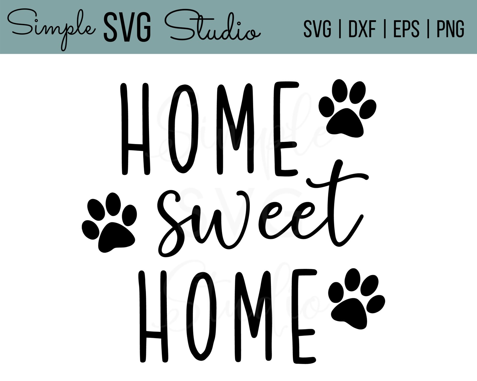 Home Sweet Home SVG Dog Lover SVG Dog Paw Home SVG - Etsy