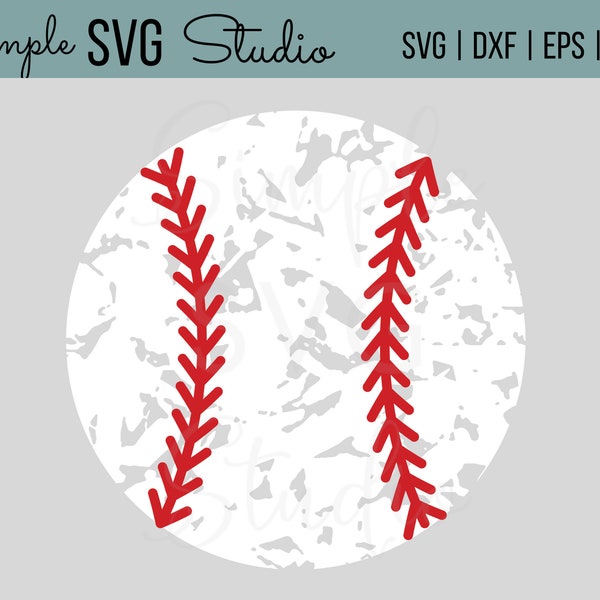 Grunge Baseball SVG - Distressed Baseball SVG - Distressed Baseball Cut File - Cricut Silhouette