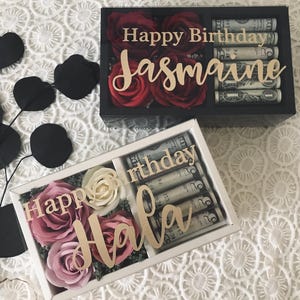 Money Box-Personalized Gifts,Wedding,Graduation lei,Cash Box/Birthday Gift,Mothers day shadow box,Fathers day,money