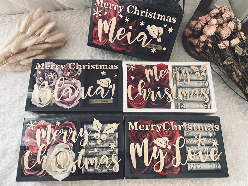 Personalized Money/cash Gift Box Flower Gift Box Etsy