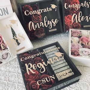 Personalized Money/Cash Gift Box - Quinceañera & Sweet 16 Gift - Personalized Gift Box - Birthday Gift - Personalized Graduation Gift