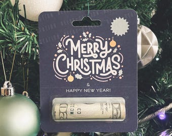 CHRISTMAS SALE /Christmas Money Card /Money Holder / Stocking Stuffers /Christmas Gift for Kid / Money Gift Holder /Christmas Ornaments