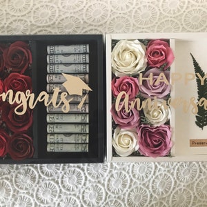 Money Gift Box - Graduation Gift - Personalized Gift Box - Anniversary Gift - Birthday Gift - Quinceañera & Sweet 16 - Wedding Gift -Flower