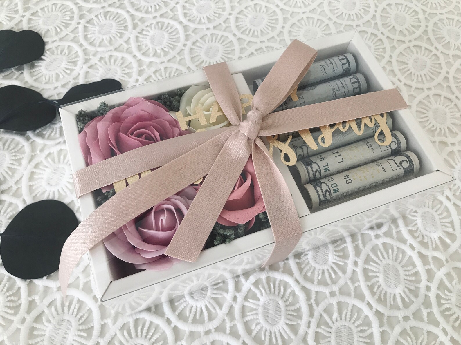 Personalized Money/Cash Gift Box Flower Gift Box Etsy