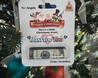 Christmas Money Holder Card: Stocking Stuffer Gift for Kids