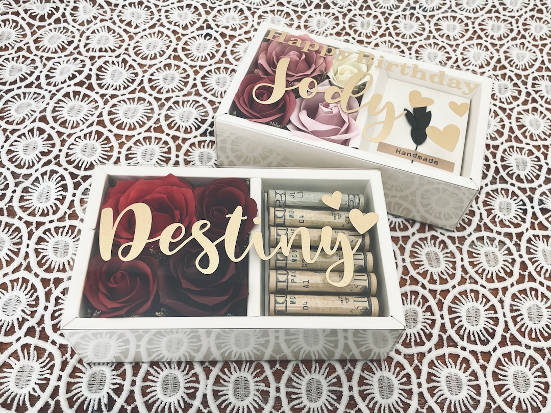Personalized Money/cash Gift Box Flower Gift Box Personalized Gift Box