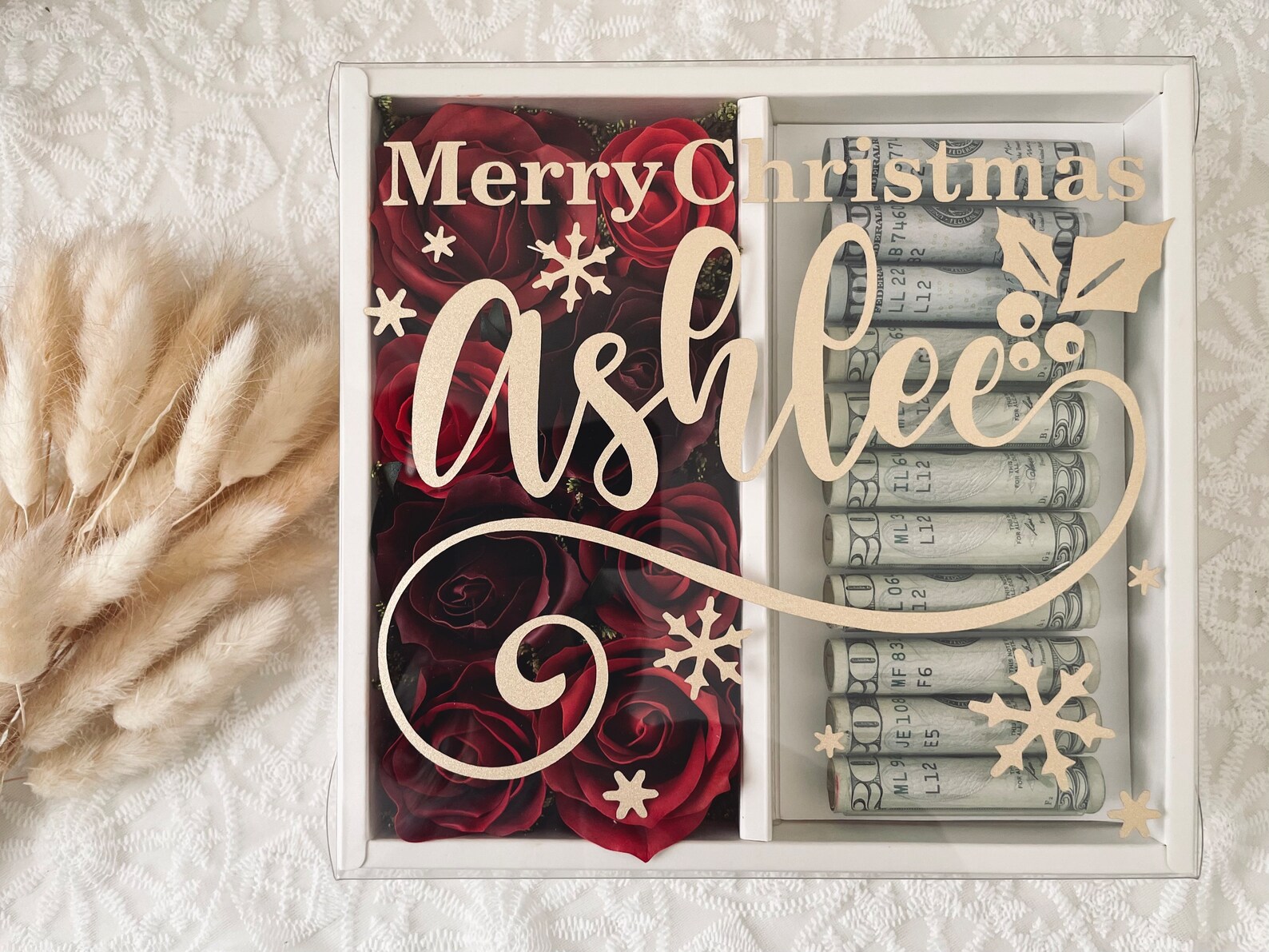 Personalized Money/cash Gift Box Flower Gift Box Etsy