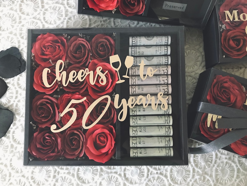 Personalized Money/cash Gift Box Flower Gift Box Etsy