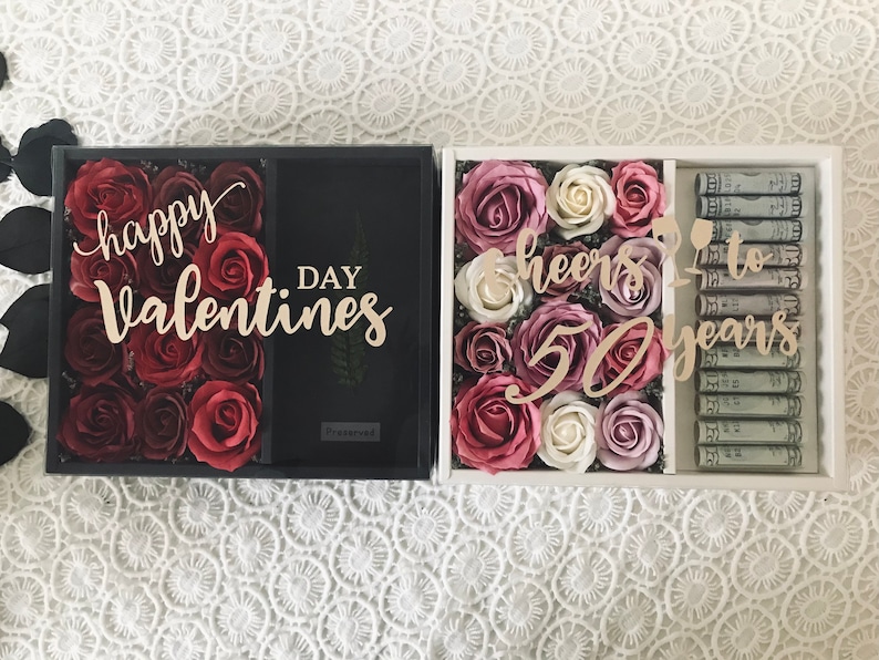 Personalized Money/cash Gift Box Flower Gift Box Etsy