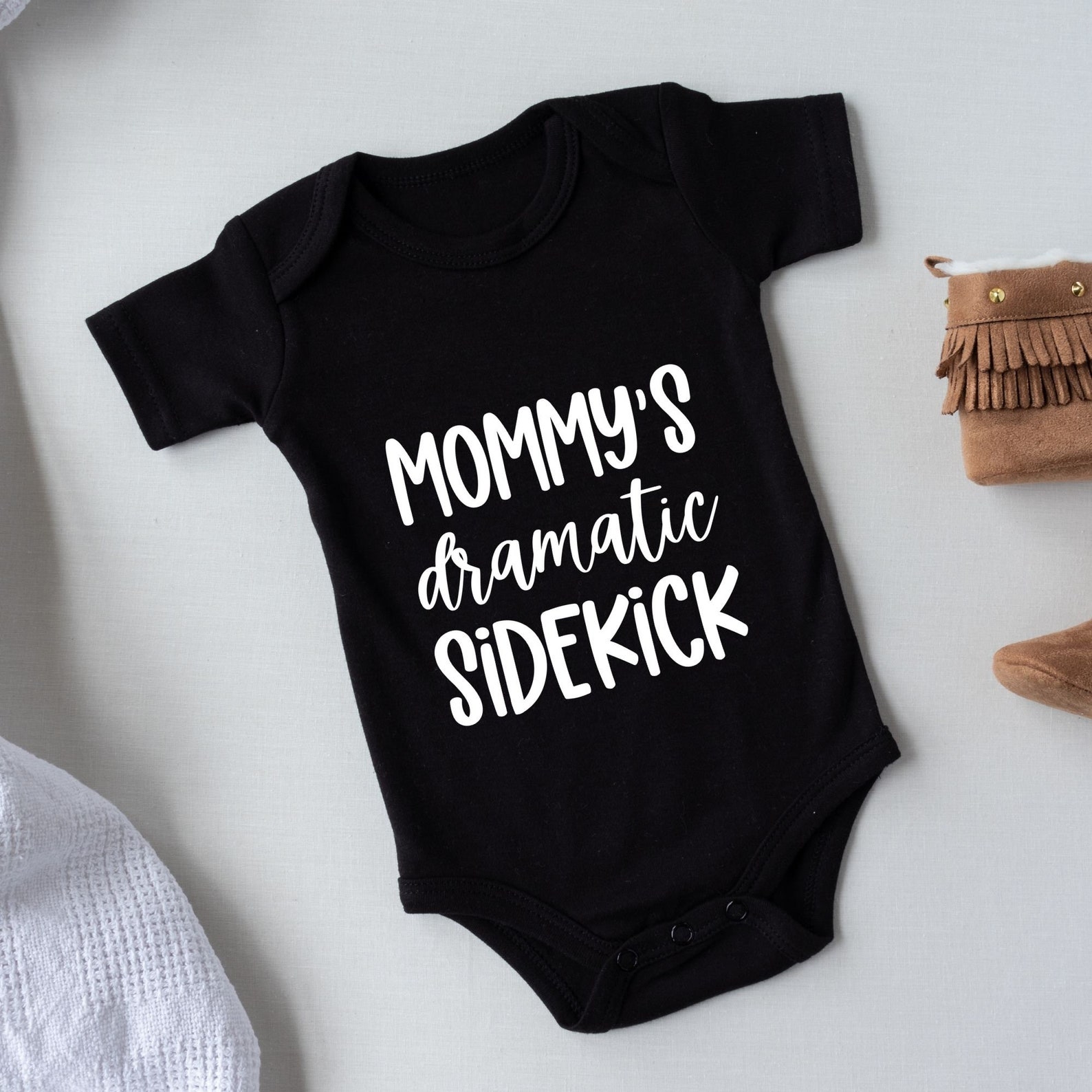 Mommy's Dramatic Sidekick Svgfunny Baby Onesiekids Shirt - Etsy