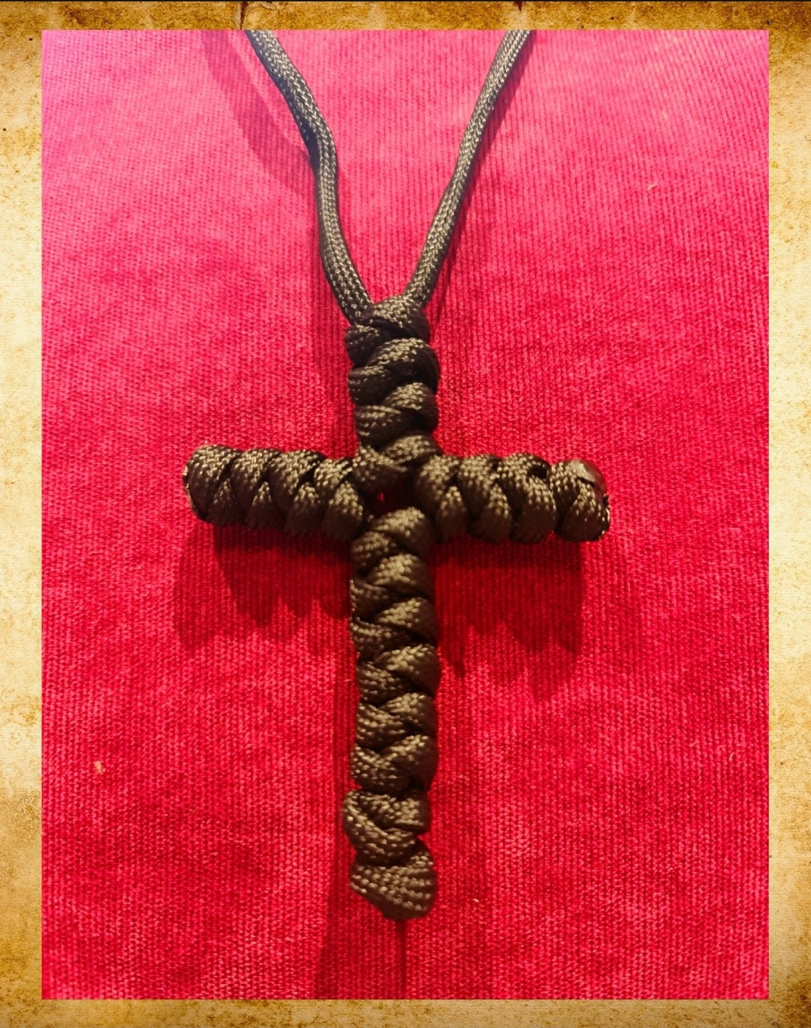 Paracord Cross necklace Etsy