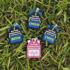 Emergency Contact Backpack Tag | NFC Backpack Tag | NFC Keychain | Emergency Contact NFC Keychain