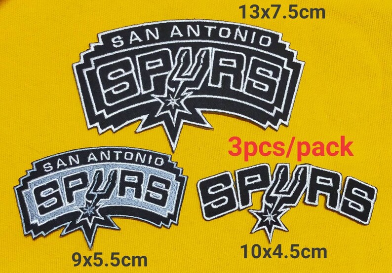 San Antonio Spurs 3pcs patches logo iron on sewing on clothes